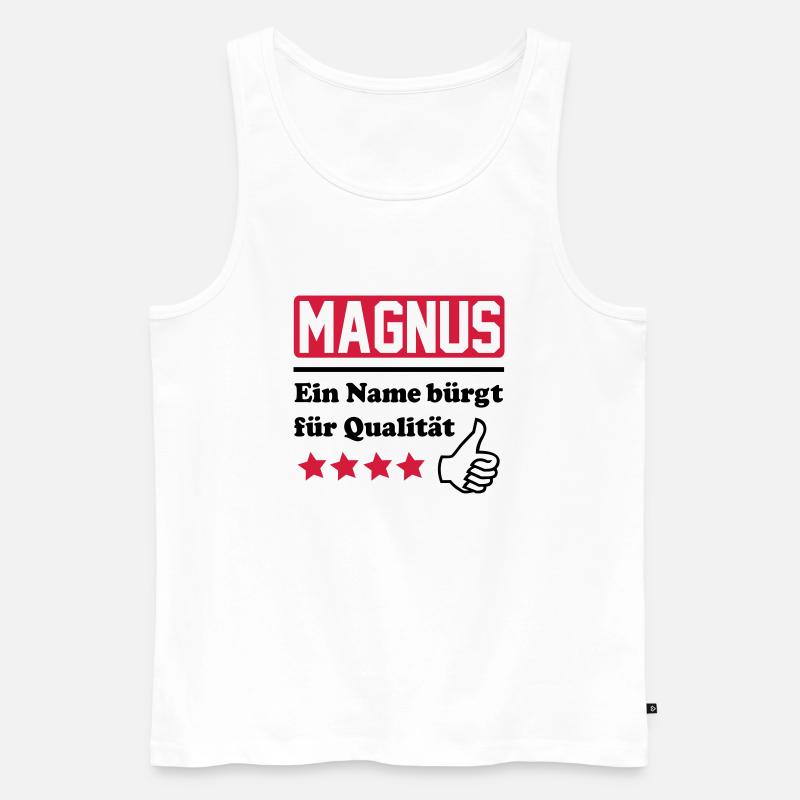 magnus - Männer Premium Bio Tank Top - Weiß