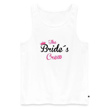 the bride´s crew - Männer Premium Bio Tank Top - Weiß - Vorne - Michal (187cm)