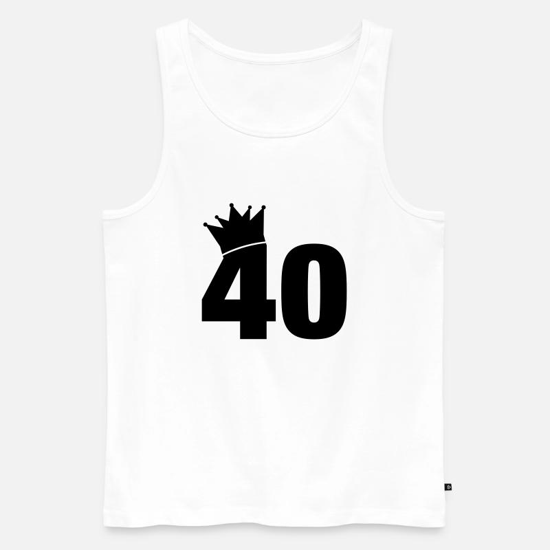 40_krone_f1 - Männer Premium Bio Tank Top - Weiß