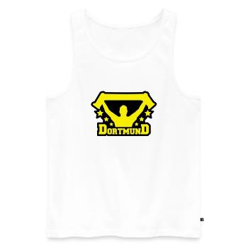 dortmund_fan_r2 - Débardeur bio Premium Homme - blanc - Devant - Michal (187cm)