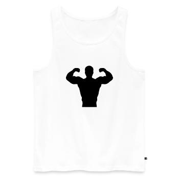 Bodybuilding Squad #2 - Männer Premium Bio Tank Top - Weiß - Vorne - Michal (187cm)