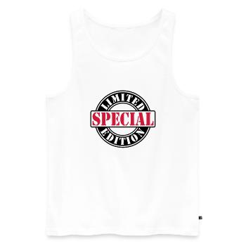 limited edition special 2ke - Débardeur bio Premium Homme - blanc - Devant - Michal (187cm)