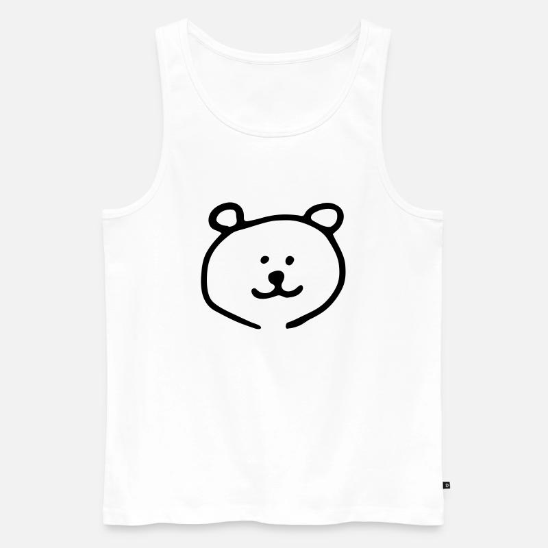 Bär Bear Teddy - Männer Premium Bio Tank Top - Weiß