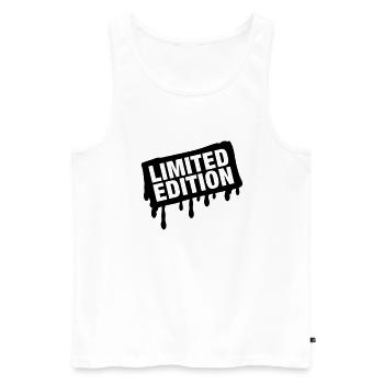limited_edition_stamp_wq1 - Débardeur bio Premium Homme - blanc - Devant - Michal (187cm)
