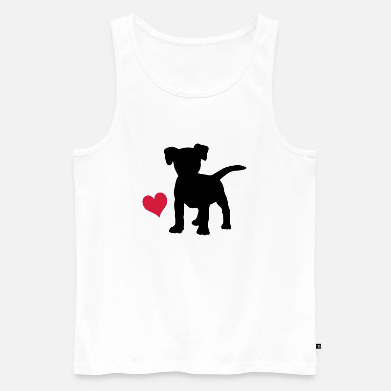 Jack Russell Terrier - Männer Premium Bio Tank Top - Weiß