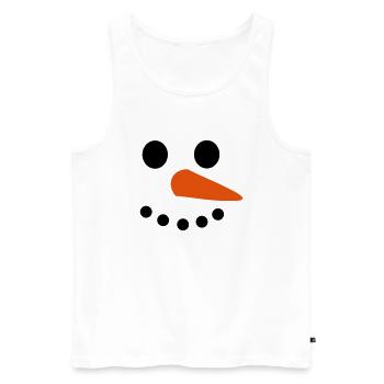 Schneemann Gesicht - Männer Premium Bio Tank Top - Weiß - Vorne - Michal (187cm)