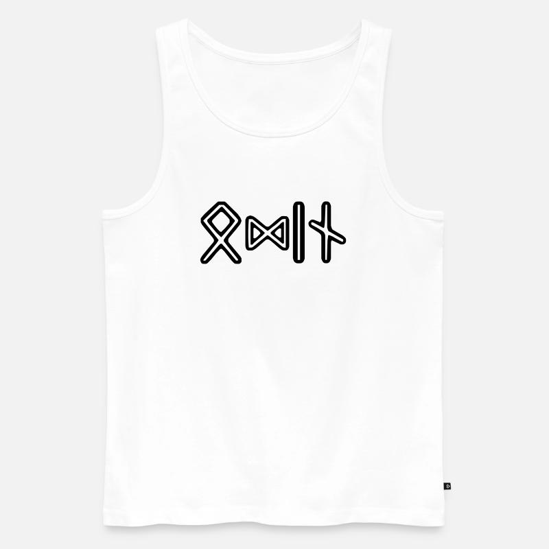 Wikinger Odin - Männer Premium Bio Tank Top - Weiß