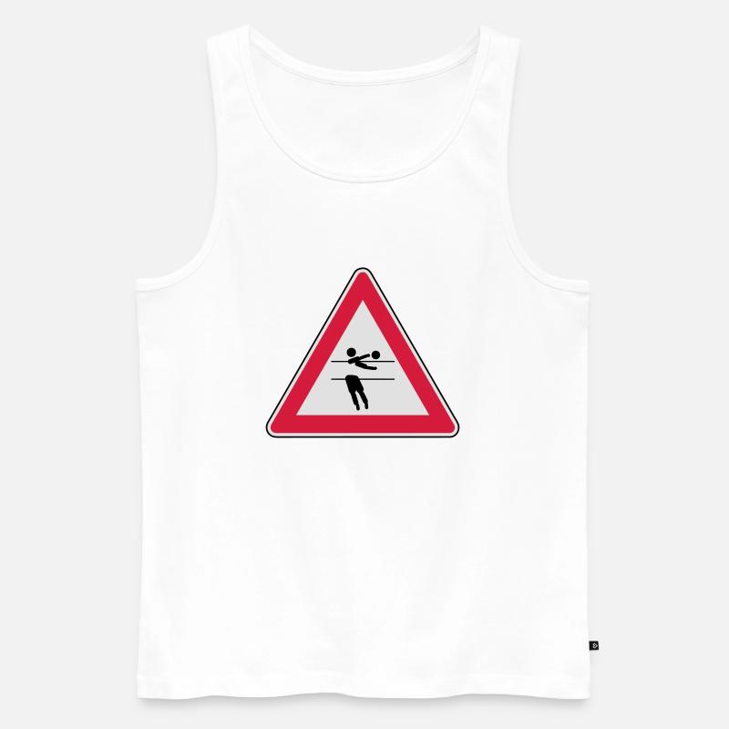 Achtung, Volleyball wird gespielt! - Männer Premium Bio Tank Top - Weiß