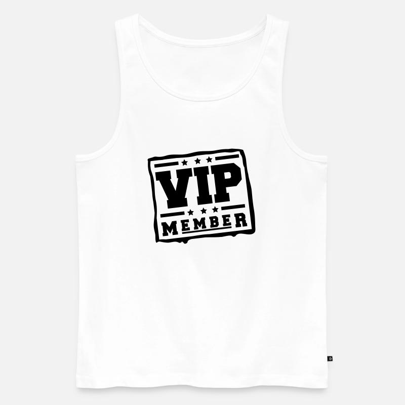 vip_member_bv1 - Männer Premium Bio Tank Top - Weiß