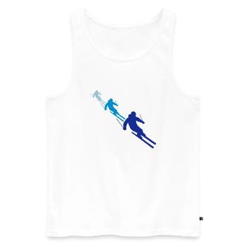 équipe modèle équipage 3 nombreux amis aviron ski - Débardeur bio Premium Homme - blanc - Devant - Michal (187cm)