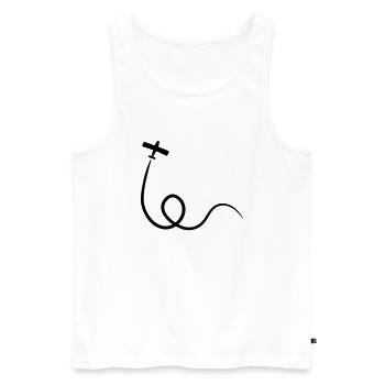 Airplane - Männer Premium Bio Tank Top - Weiß - Vorne - Michal (187cm)
