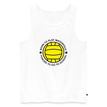 water polo - Männer Premium Bio Tank Top - Weiß - Vorne - AI Model Male 178 light (178cm)
