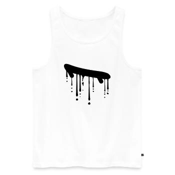 skateboard tropfen graffiti design skater sprung s - Männer Premium Bio Tank Top - Weiß - Vorne - AI Model Male 178 light (178cm)