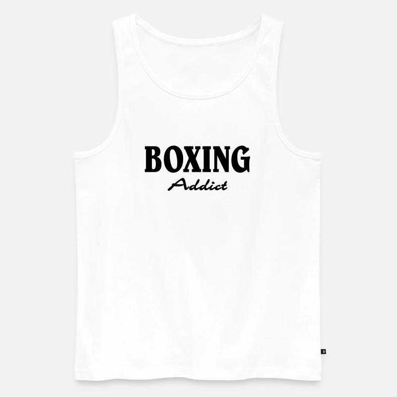 Boxing Addict - Männer Premium Bio Tank Top - Weiß
