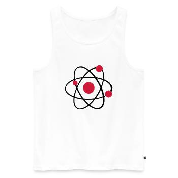 Atom - Men's Premium Organic Tank Top - white - Front - AI Model Male 178 light (178cm)