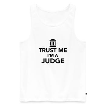 Richter - Männer Premium Bio Tank Top - Weiß - Vorne - Michal (187cm)