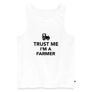 Trust me I'm a Farmer - Men's Premium Organic Tank Top - white - Front - Michal (187cm)