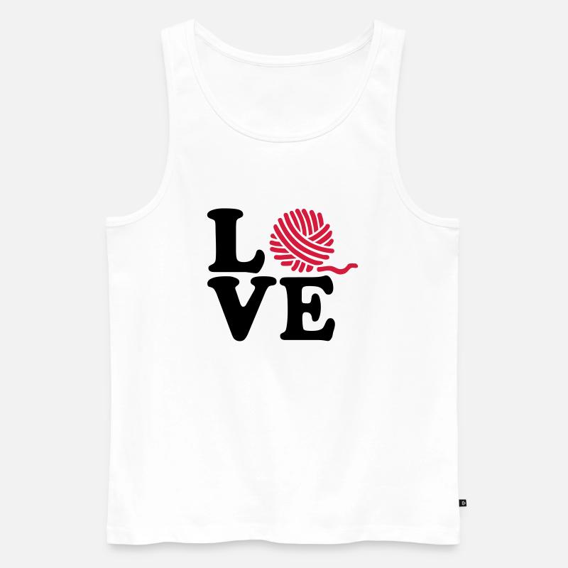 Stricken - Männer Premium Bio Tank Top - Weiß