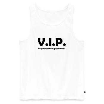 vip pharmacist - Männer Premium Bio Tank Top - Weiß - Vorne - AI Model Male 178 light (178cm)