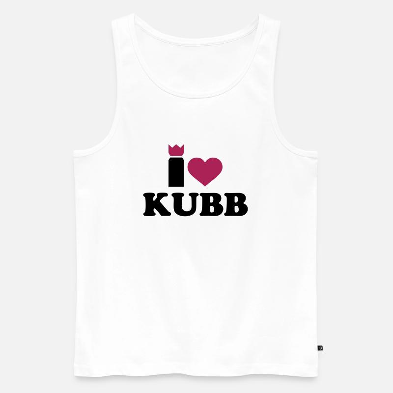 Kubb - Männer Premium Bio Tank Top - Weiß