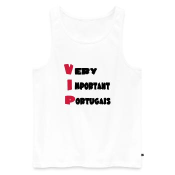 Very important _portugais - Men's Premium Organic Tank Top - white - Front - Michal (187cm)