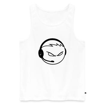 nerd gamer headset geek gamble playing computer kr - Men's Premium Organic Tank Top - white - Front - AI Model Male 178 light (178cm)
