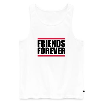 friends forever team crew party friends girlfriend b - Men's Premium Organic Tank Top - white - Front - AI Model Male 178 light (178cm)