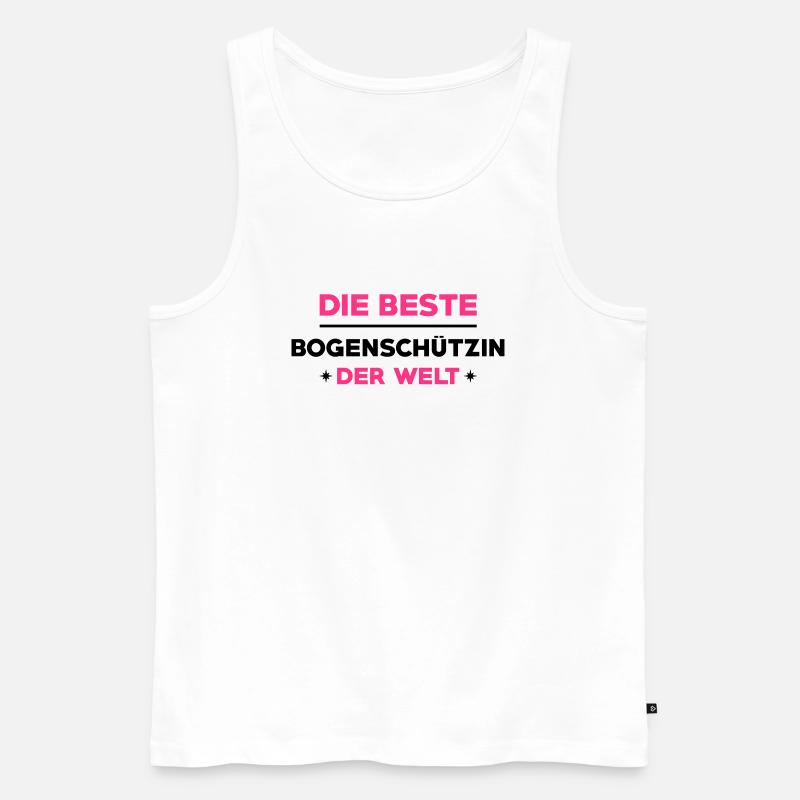 Bogenschießen Bogenschütze Bogenschiessen Bogen - Männer Premium Bio Tank Top - Weiß