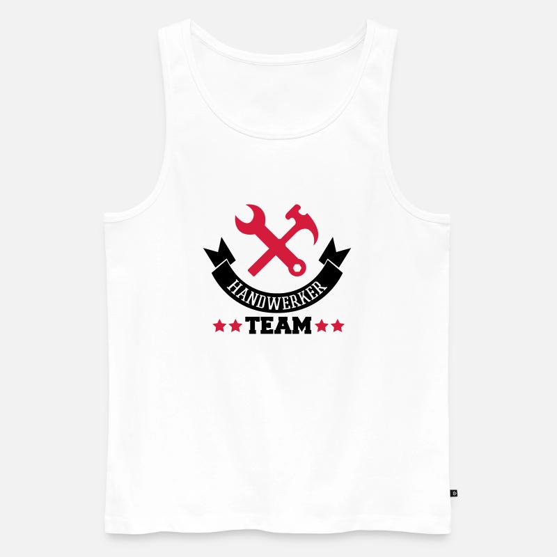 handwerker_team_2 - Débardeur bio Premium Homme - blanc