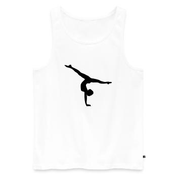 Gymnastic Bodenturnen Kunstturnen Sport turnen - Männer Premium Bio Tank Top - Weiß - Vorne - AI Model Male 178 light (178cm)