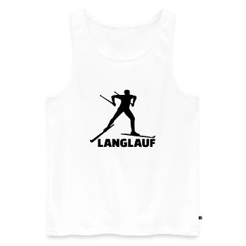 Langlauf - Männer Premium Bio Tank Top - Weiß - Vorne - Michal (187cm)