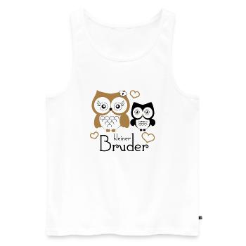 kleiner Bruder - Men's Premium Organic Tank Top - white - Front - Michal (187cm)