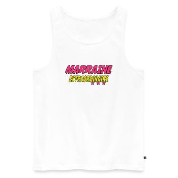 Marraine extraordinaire - Männer Premium Bio Tank Top - Weiß - Vorne - Michal (187cm)