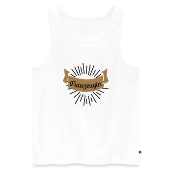 trauzeugin - Männer Premium Bio Tank Top - Weiß - Vorne - Michal (187cm)