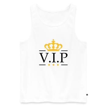 Stars kronenkrone king friends team logo member st - Men's Premium Organic Tank Top - white - Front - AI Model Male 178 light (178cm)