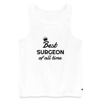 Doctor Arzt Surgeon Chirurg Surgery Chirurgie - Men's Premium Organic Tank Top - white - Front - AI Model Male 178 light (178cm)