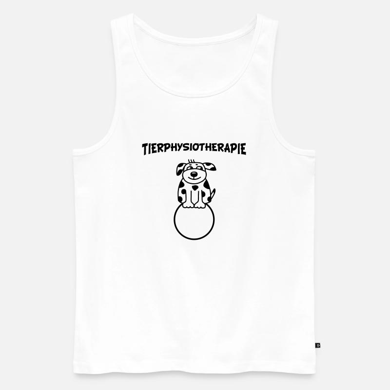 Tierphysiotherapie Hund - Männer Premium Bio Tank Top - Weiß