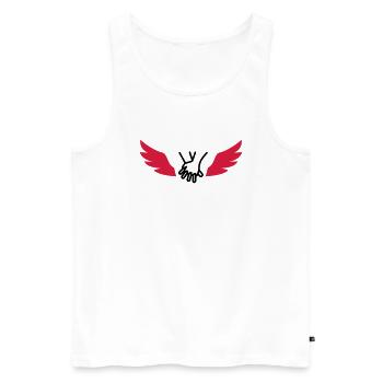 Erste Hilfe / Retter / Retterin / Arzt - Männer Premium Bio Tank Top - Weiß - Vorne - AI Model Male 178 light (178cm)