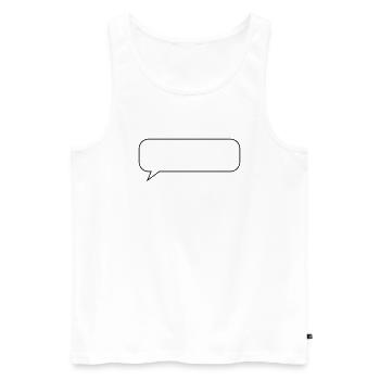 sprechblase design - Männer Premium Bio Tank Top - Weiß - Vorne - AI Model Male 178 light (178cm)