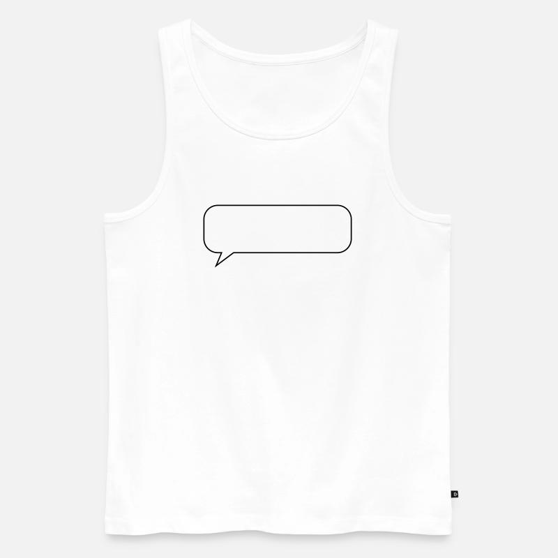 sprechblase design - Männer Premium Bio Tank Top - Weiß