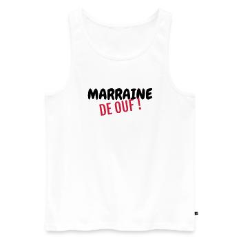 Godmother Patin Marraine Baby Bébé Family - Men's Premium Organic Tank Top - white - Front - Michal (187cm)