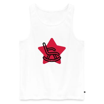 Retirement Retired Ruhestand Retraite Retraitée - Men's Premium Organic Tank Top - white - Front - AI Model Male 178 light (178cm)