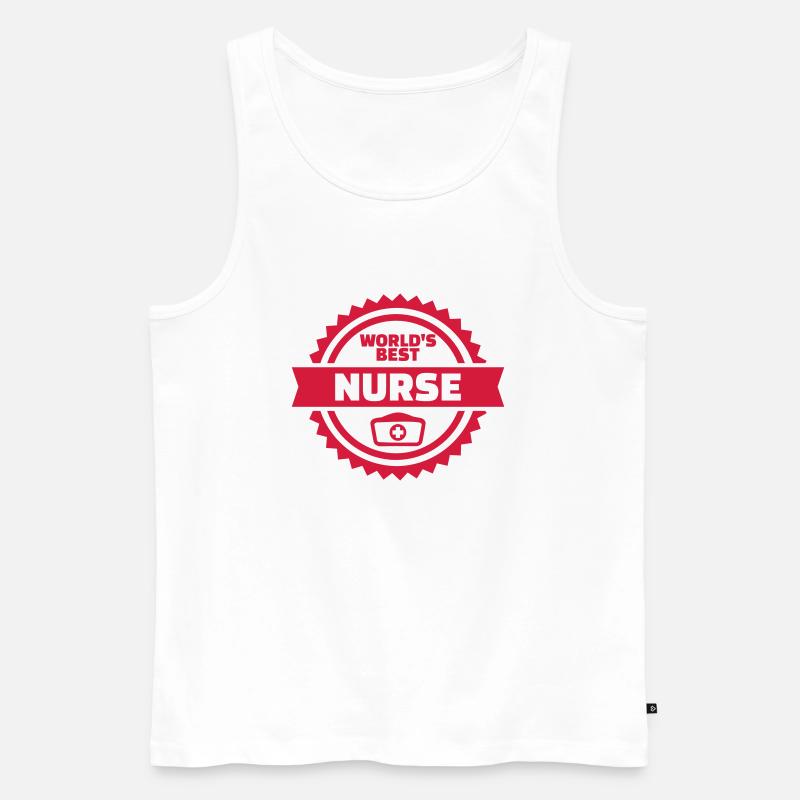 Krankenschwester - Männer Premium Bio Tank Top - Weiß