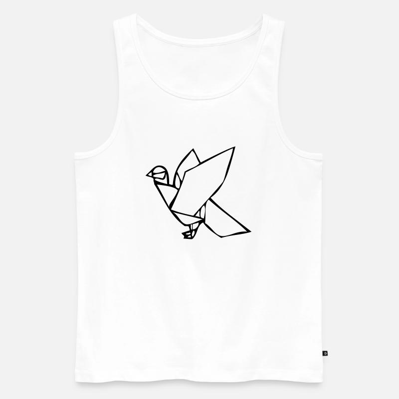 taube_001 - Männer Premium Bio Tank Top - Weiß
