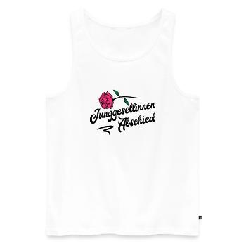 junggesellinnen abschied rose - Männer Premium Bio Tank Top - Weiß - Vorne - Michal (187cm)