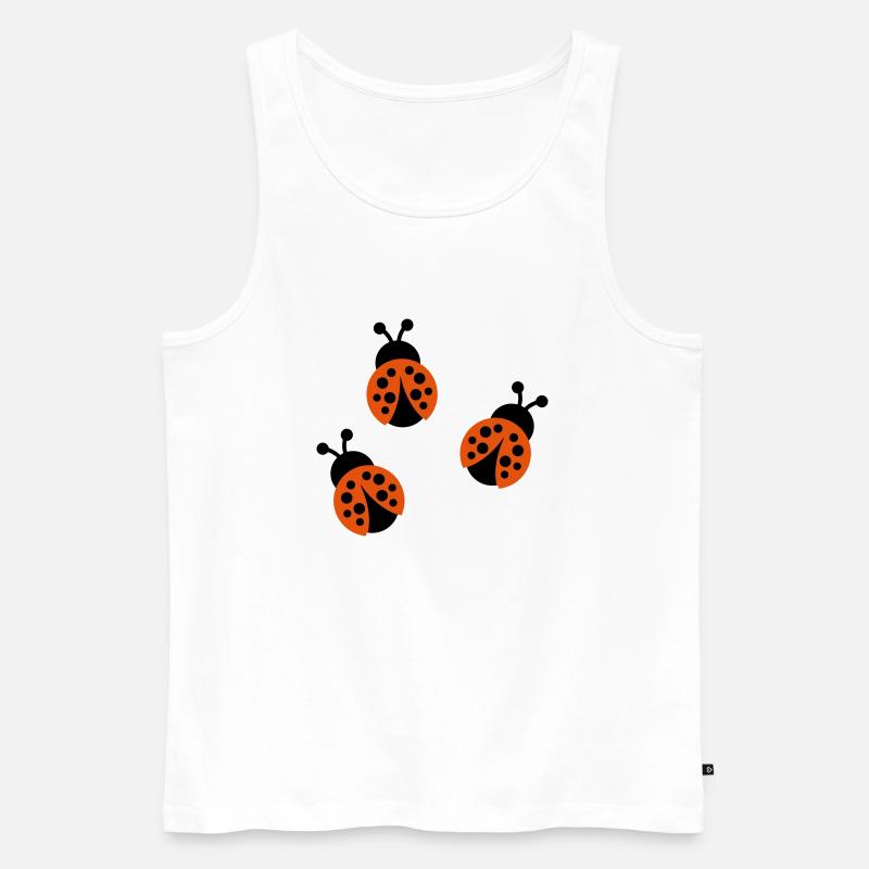 Marienkäfer - Männer Premium Bio Tank Top - Weiß