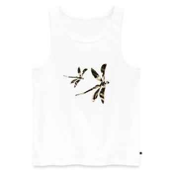 Libellen - Männer Premium Bio Tank Top - Weiß - Vorne - Michal (187cm)