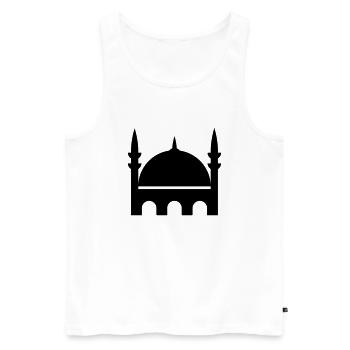 Moschee - Männer Premium Bio Tank Top - Weiß - Vorne - AI Model Male 178 light (178cm)
