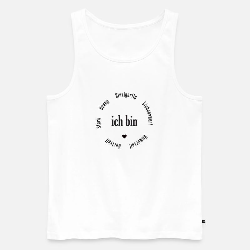 ich bin - Männer Premium Bio Tank Top - Weiß