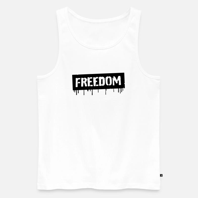 Freedom - Männer Premium Bio Tank Top - Weiß